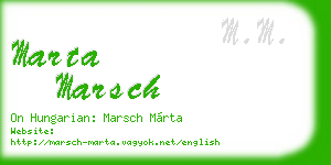 marta marsch business card